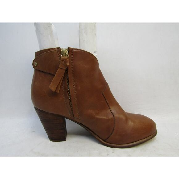 Boden Womens Size 39 EUR Brown Leather Zip Ankle Boots Booties - Picture 4 of 11